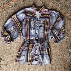 Vintage Plaid Blouse